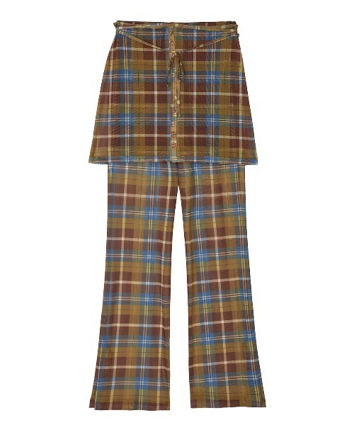 Ameri（アメリ） パンツ WRAP BELT SET CHECK PANTS レディース