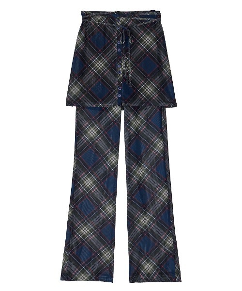 Ameri（アメリ） パンツ WRAP BELT SET CHECK PANTS レディース