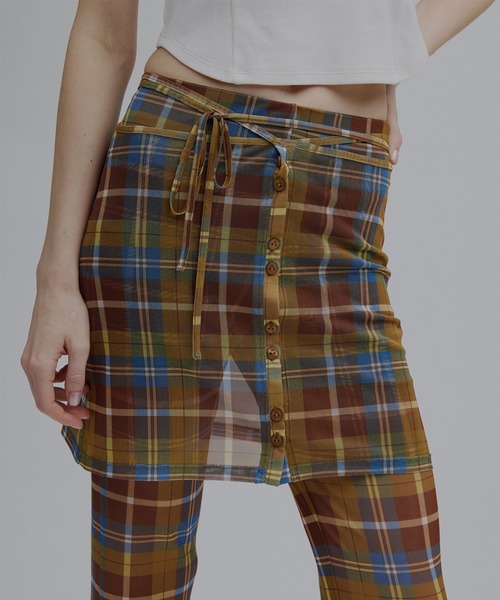パンツ Ameri WRAP BELT SET CHECK PANTS Ameri（アメリ） パンツ WRAP