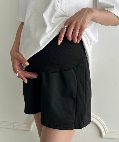 マタニティ 伸縮「マタニティ」ハイウエストショートパンツ : ZOZOTOWN