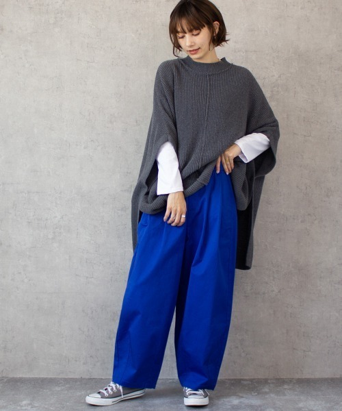 「SELECT LEVERY」 チノパンツ MEDIUM グレー レディース_画像3