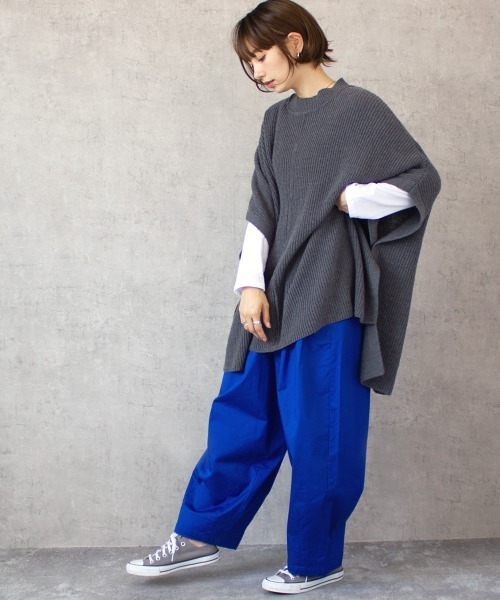 「SELECT LEVERY」 チノパンツ MEDIUM グレー レディース_画像6