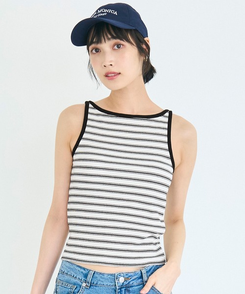 coca（コカ） タンクトップ ノースリーブ OUT BRA ボーダーボート 