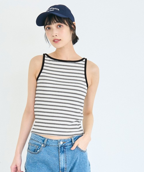 coca（コカ） タンクトップ ノースリーブ OUT BRA ボーダーボート