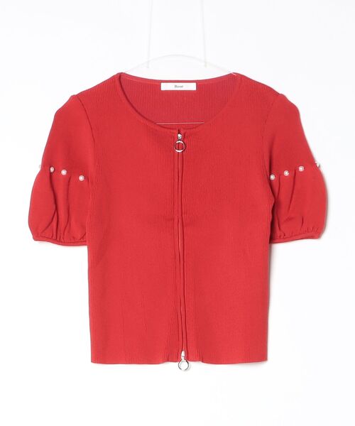 Rene（ルネ） ニットカーディガン 36 レッド レディース : ZOZOTOWN
