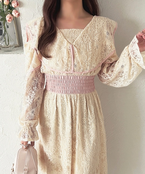 「apres jour」 長袖ワンピース X-LARGE ボルドー レディース_画像5