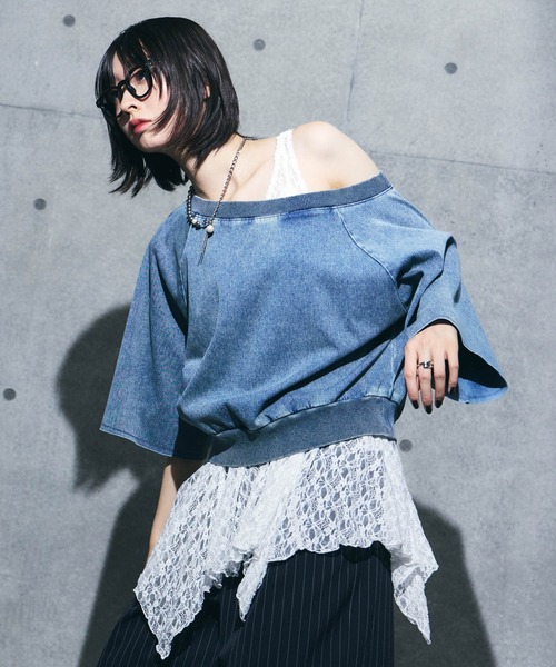 PAGEBOY（ページボーイ） tシャツ 「まるでデニム見え！/紫外線カット