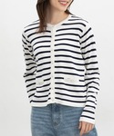 「Honeys」 カーディガン LL ホワイト...の詳細画像4