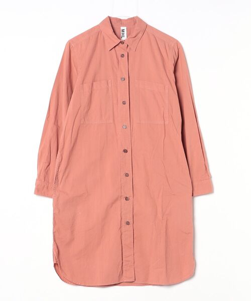 MHL.（エムエイチエル） シャツワンピース 1 ピンク レディース