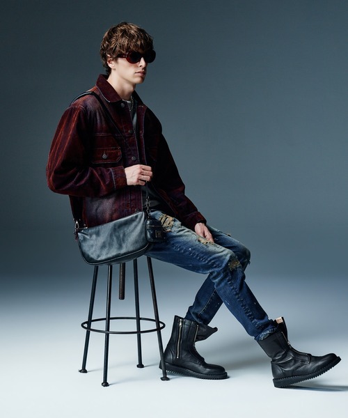 glamb（グラム） ワーク ブーツ Double Zip Combat Boots / ダブル
