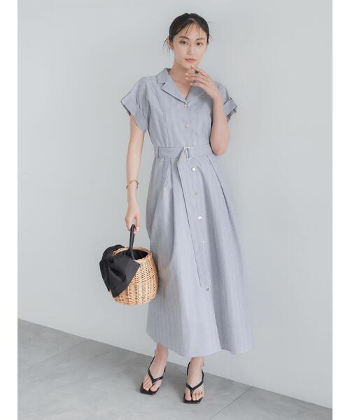 「Te chichi」 シャツワンピース F ブルー レディース_画像8