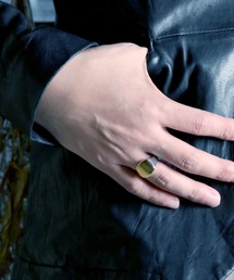 SILVER925 FLAT HIT GOLD RING/シルバー/リング YArKA 指輪 リング 「YArKA/ヤーカ」silver925 flat face ring