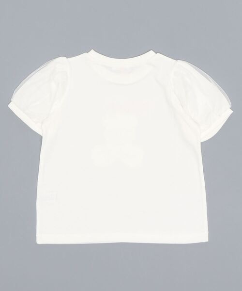 PINKHUNT tシャツ ピンクハント チュールパフスリーブテディベア