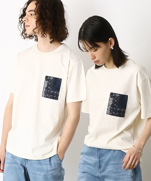 Tシャツ Tシャツ バンダナ柄胸ポケット 半袖tシャツ Zozotown Paypayモール店 通販 Paypayモール