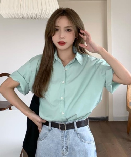 Mangrove（マングローブ） ブラウス シャツ サマーカラールーズ