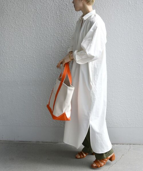 SHIPS any ワンピース シャツワンピース any:〈ウォッシャブル