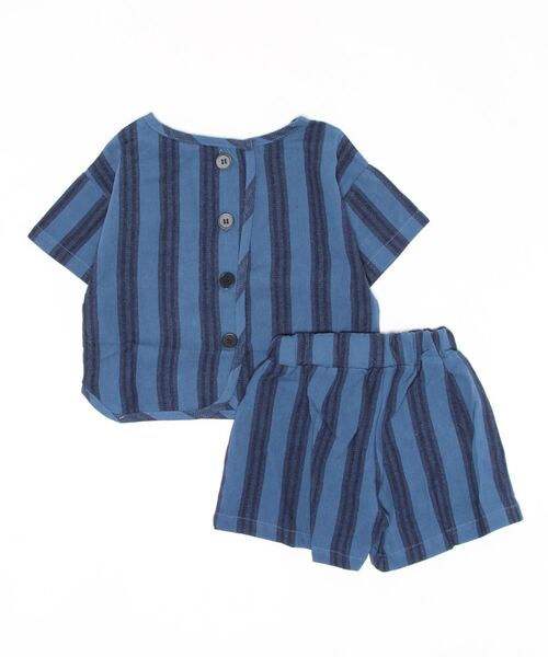 セットアップ aimoha-KIDS- 子供服　ストライプ柄半袖トップスハーフパンツセットアップ (SS) キッズ 子供服 男の子 女の子 | aimoha | 05
