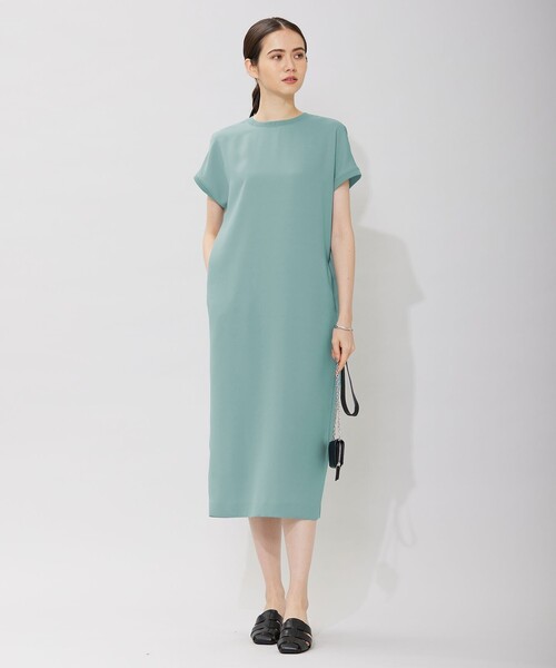 【UVケア・接触冷感・速乾・洗える】 FluidBackSatin ワンピース ICB ワンピース 「接触冷感・UVケア・速乾・洗える