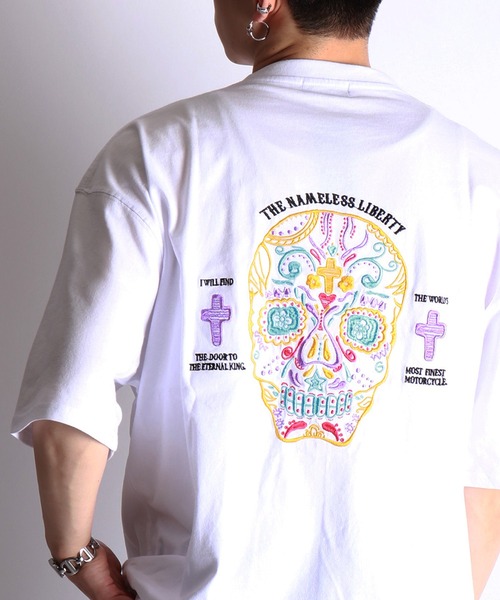 LOGOS tシャツ LOGOS/ロゴス ワンポイントロゴ刺繍 半袖Tシャツ