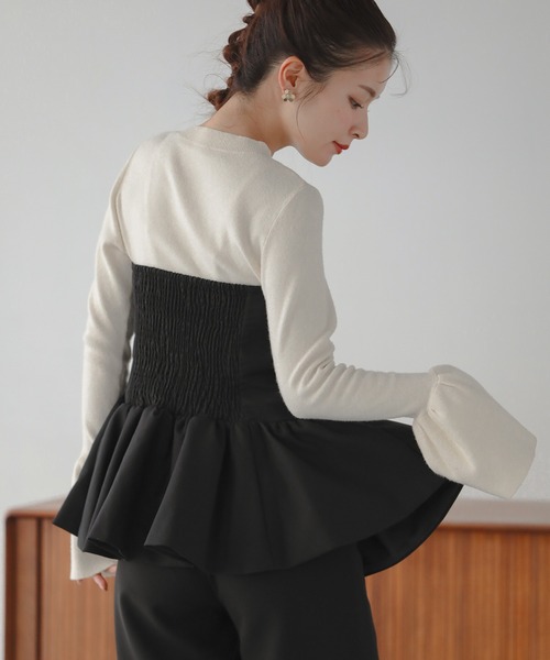 Fit more（フィットモア） ベスト ジレ ペプラムビスチェ レディース