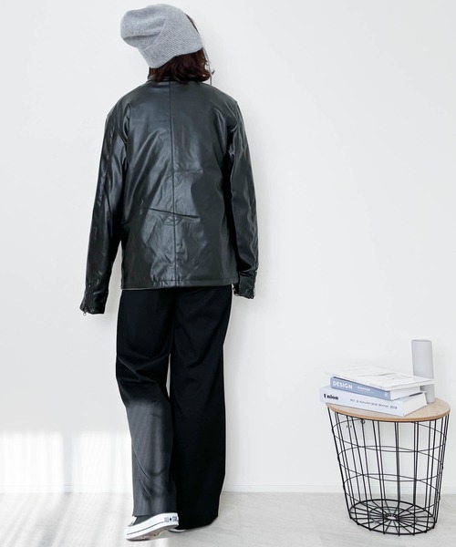 革ジャン ライダース PUレザー シングルライダースジャケット