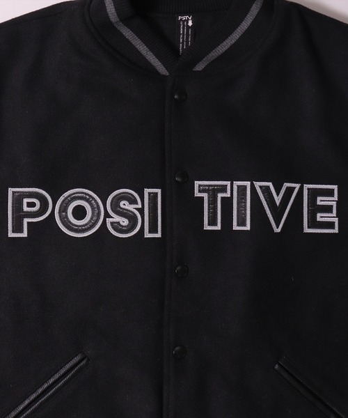 BAYBLO スタジャン (RN)「韓国ブランド」「POSITIVE」ロゴ ＆ ニコ 