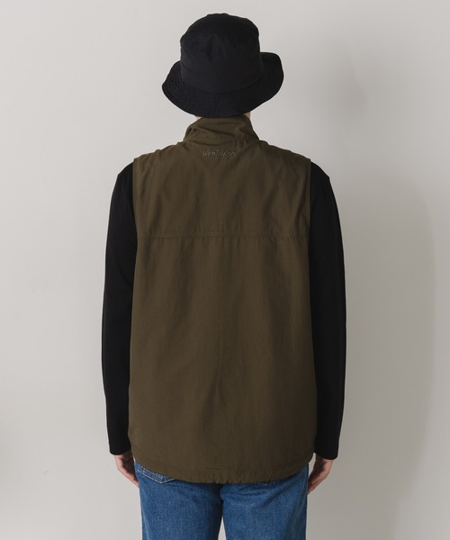 【WILD THINGS】 Nylon Utility Vest カーキ S WILD THINGS ベスト ジレ THINGS/ワイルドシングス UTILITY VEST