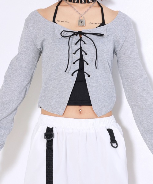 Diable baiser（ディアブルベーゼ） tシャツ ホルターインナー付レース