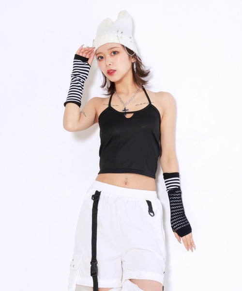 Diable baiser（ディアブルベーゼ） tシャツ ホルターインナー付レース