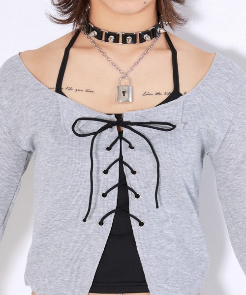 Diable baiser（ディアブルベーゼ） tシャツ ホルターインナー付レース