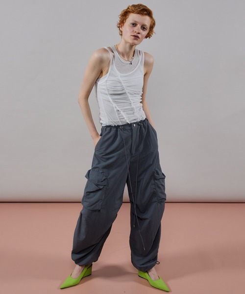 MAISON SPECIAL フリルタンクトップ size FREE MAISON SPECIAL タンクトップ ノースリーブ Sheer Drape layered