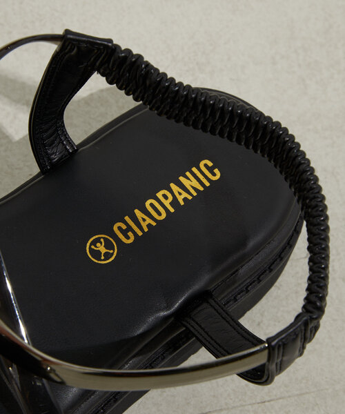 【コーデュロイが可愛い♪】CHANEL クロスサンダル 25A CIAOPANIC サンダル クリアクロスサンダル レディース