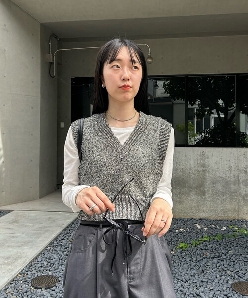 セール】【EC限定カラーあり/BRN・BLK2】スパンコールニット