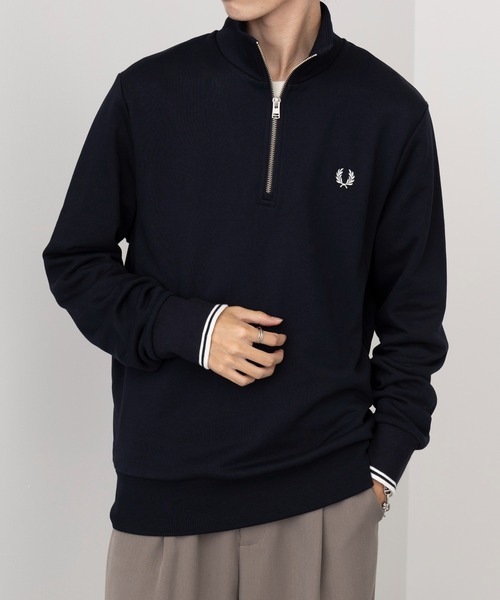 新品未使用 Fred Perry ミントグリーン ハーフジップトレーナー 新品未使用 Fred Perry ミントグリーン ハーフジップトレーナー
