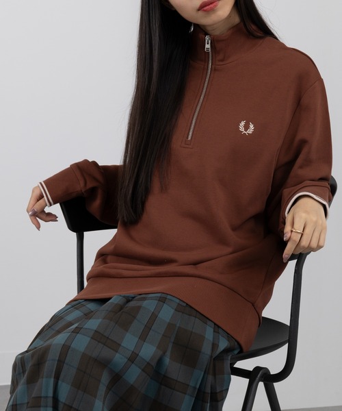 トレーナー スウェット FRED PERRY: M3574 HALF ZIP SHIRT レディース 楽天市場】[M3574]FRED PERRY(フレッドペリー)Half Zip