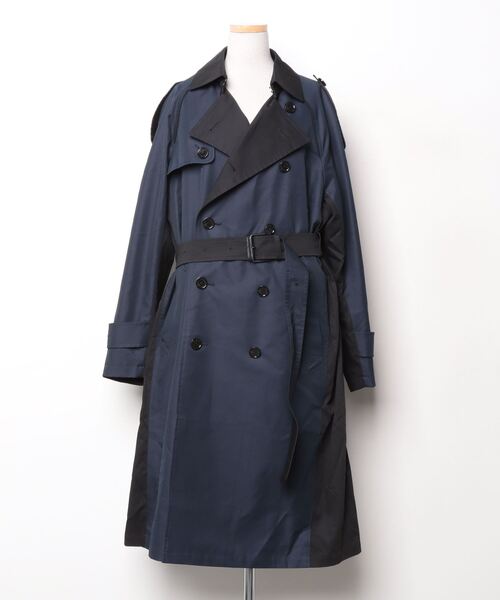 BLACK LABEL CRESTBRIDGE」 トレンチコート MEDIUM ネイビー メンズ 