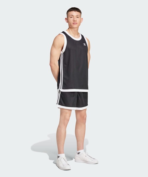 【adidas】コントラストカラーモックタンクトップ adidas タンクトップ アディカラー モック アイレット ベスト