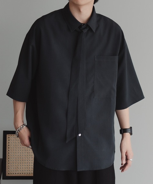 epnok シャツ 半袖 シルバーボタンタイシャツ メンズ レディース