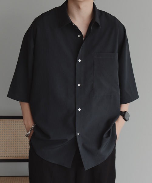epnok シャツ 半袖 シルバーボタンタイシャツ メンズ レディース