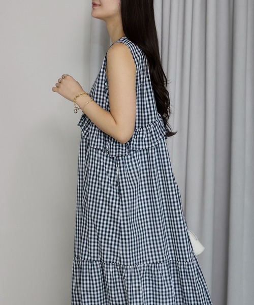 PREFERIR ワンピース ギンガムチェック ゆるっと可愛い