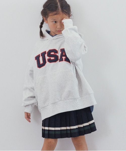 LOWRYS FARM トレーナー USAロゴフーディ 134382 キッズ 子供