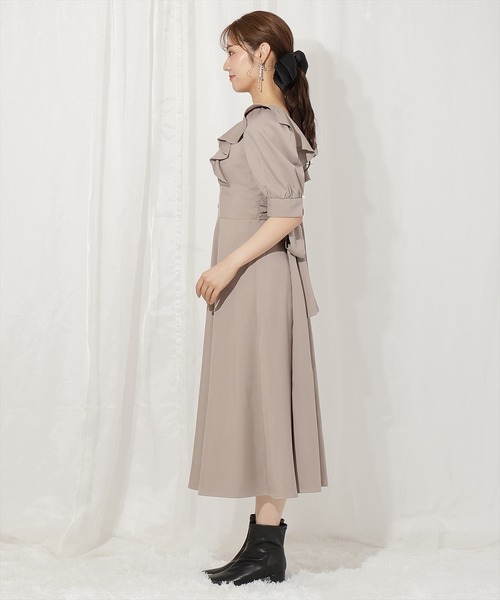 WILLSELECTION ワンピース ラッフルフリルパフ袖ワンピース