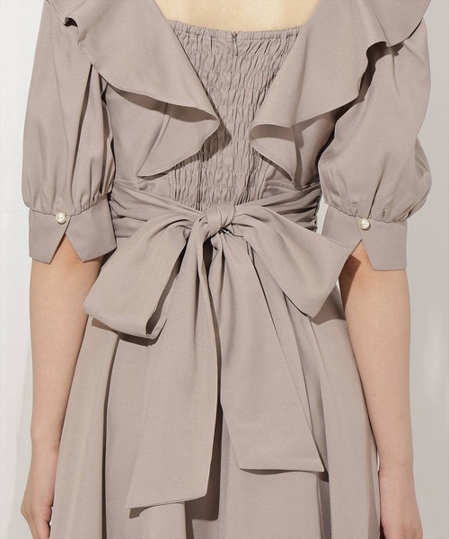WILLSELECTION クロスネックラッフルフリルワンピース WILLSELECTION｜クロスネックラッフルフリルワンピース