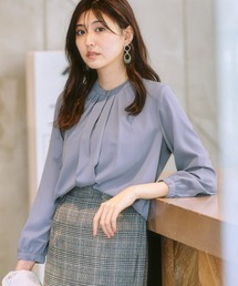 ネイビー　シャツ　ブラウス　itimi shury palomawool ネイビー シャツ ブラウス itimi shury palomawool