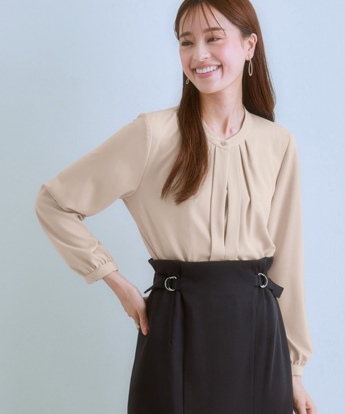 7days Life Styling ブラウス シャツ ストレッチとろみ素材