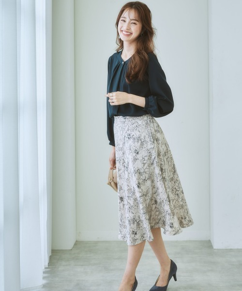 7days Life Styling ブラウス シャツ ストレッチとろみ素材
