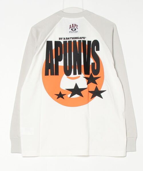 AAPE BY A BATHING APE tシャツ MAIN RAGLAN LONG SLEEVE TEE