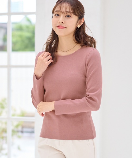 ニット セーター Ricotte Knit   リコッテニット レディース alotta ニット セーター もっちりタッチクルーネックニット