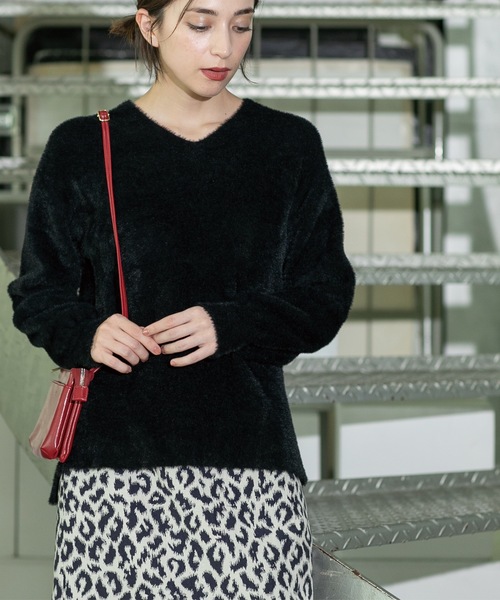 PEEL&LIFT × PEEL&LIFT / ニット・セーター(薄手)/M/コットン/BLK/無地/19-02034M OPAQUE.CLIP（オペークドットクリップ） ニット セーター 「5color/S