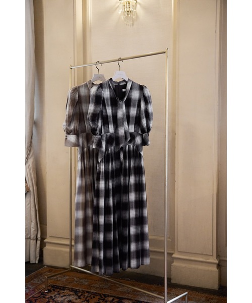 ワンピース Chelsea Checked Tie Dress/Her lip to Chelsea Checked Tie Dress（ワンピース）｜Her lip to（ハー